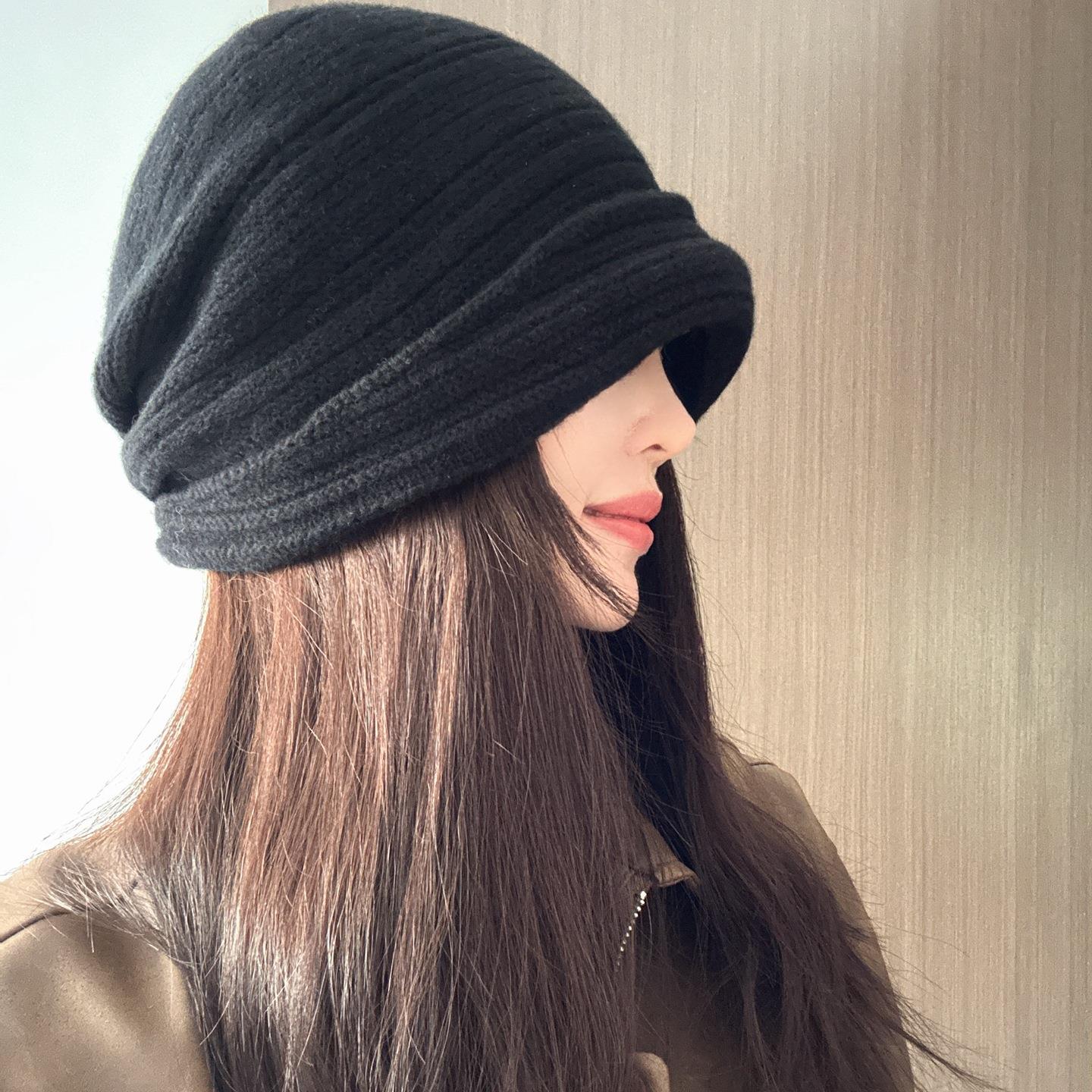 【下单立减50】新款百搭卷檐包头冷帽时尚秋冬季针织帽秋冬YZ05