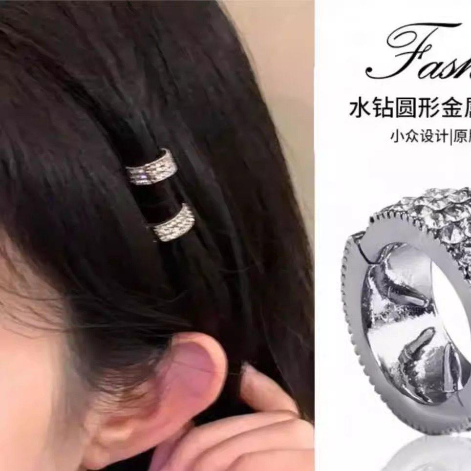 明星同款高颅顶圆形发扣刘海发夹女前额侧边夹发卡头饰Y32