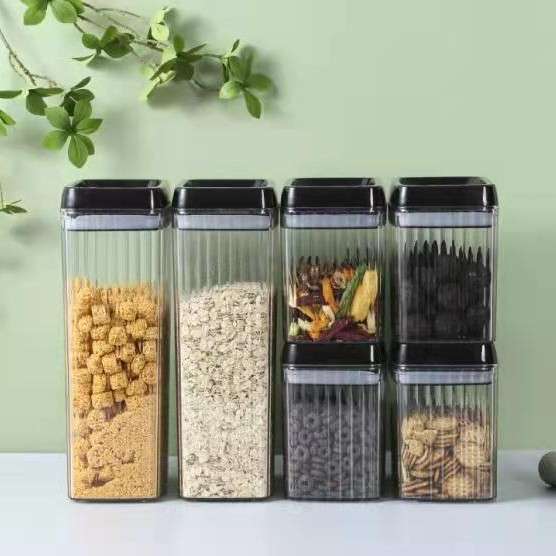 塑料家用加厚密封罐厨房收纳专用透明大号带盖容器五谷杂粮储物罐