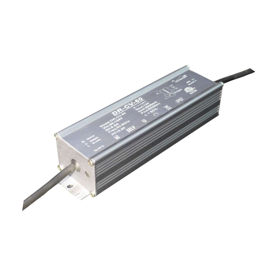 12V24V48V 100W 恒压可控硅0-10V 1-10V二合一调光  IP67LED驱动