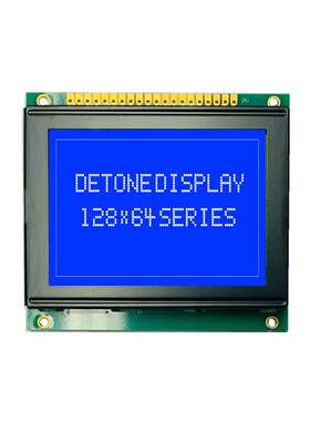 12864液晶显示屏 AIP31107驱动 黄绿蓝可选 78X70COB 12864点阵屏