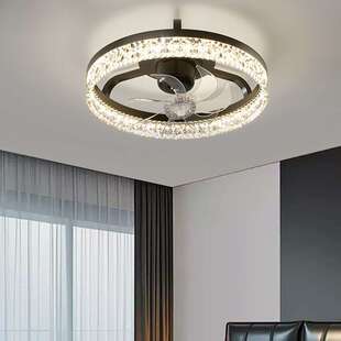 卧室灯风扇灯吸顶灯意式极简轻奢感客厅主灯大气led餐厅带风扇灯