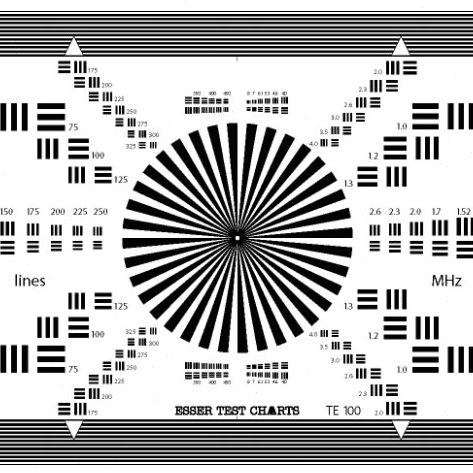 桶测试形失真检查形星）镜头扇枕分后（形焦距辨率相机镜头焦距图
