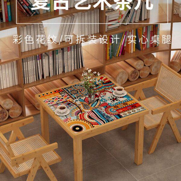 边几酒店桌子茶几民宿复古角几小桌子简约茶桌飘窗几正方形沙发