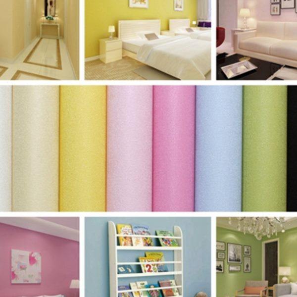 米黄色3D简约布纹墙纸 客厅饭店酒店背景 简约暖色系素色麻纹壁纸