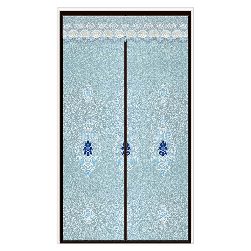 门帘磁铁对吸隔断卧室家用防蚊z挡风厨房家用免打孔布帘子遮挡冬