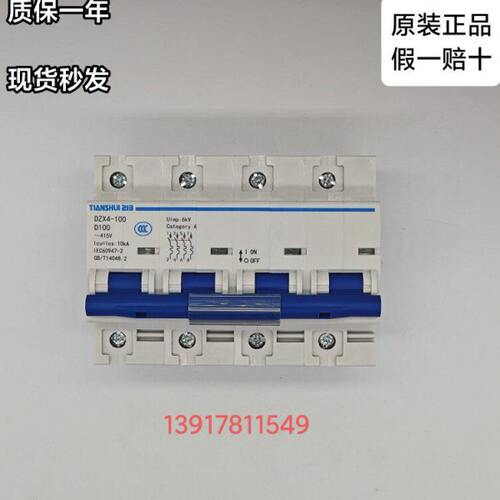 天水二一三 DZX4-100 4P 50A 63A 80A 100A 小型断路器