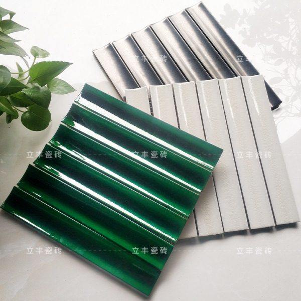 长条凹面陶瓷马赛克冰裂瓷砖厨房玄关卫生间民宿酒店吧台墙砖金属,家装主材,马赛克,淘宝优惠券,粉丝福利购,淘宝优惠卷