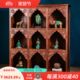 雕花多宝阁子榆木泰式 精品展示柜木质博古柜门厅复古展示柜东南亚
