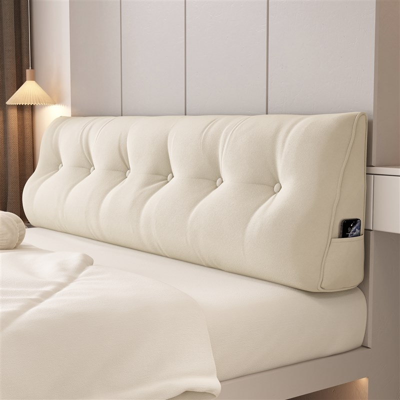 床头软包靠背榻榻l米卧室三角大靠垫宿舍改造神器可拆洗护腰靠背