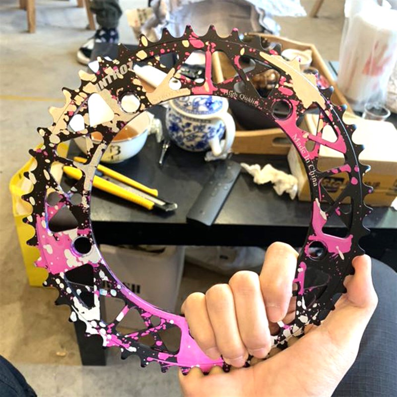 @自行车新Intro7光盘死苍蝇自行车曲O柄赛车场地自行车光盘