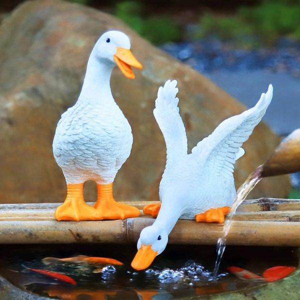 户外庭院假山鱼池边装饰鸭子摆件流水池水景鱼缸造景树脂雕塑景观,家居饰品,户外/庭院摆件,淘宝优惠券,粉丝福利购,淘宝优惠卷