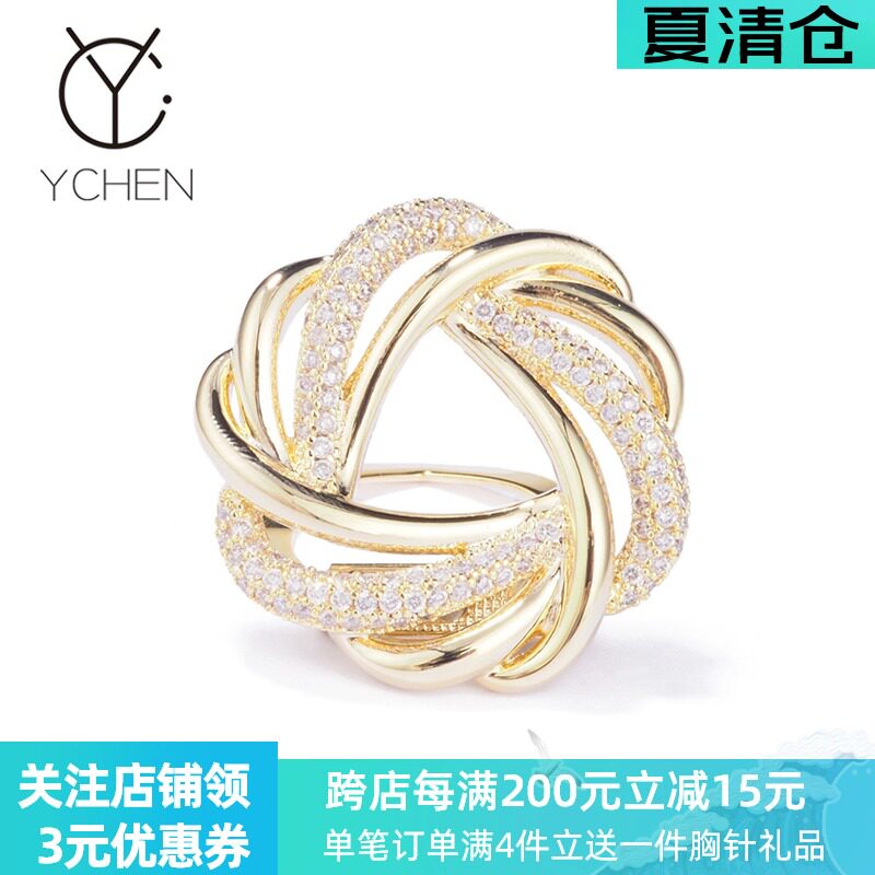 高档韩国T恤衣角打结丝巾扣简约小方巾气质扣环两用胸针女别针