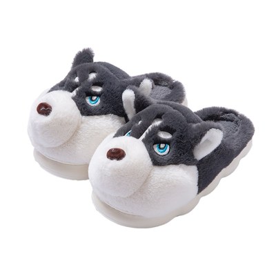 二哈特大码棉拖鞋男士冬季包跟4849加大号5051保暖可爱棉鞋男款冬