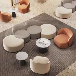 接待区等候区异形组合沙发办公室洽谈区会客区商务酒店座谈区沙发