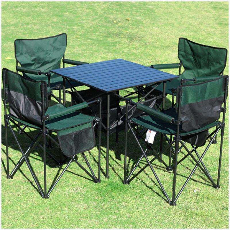 户外折叠桌椅套装车载一桌四椅便携式自驾游露营烧烤野餐休闲组合