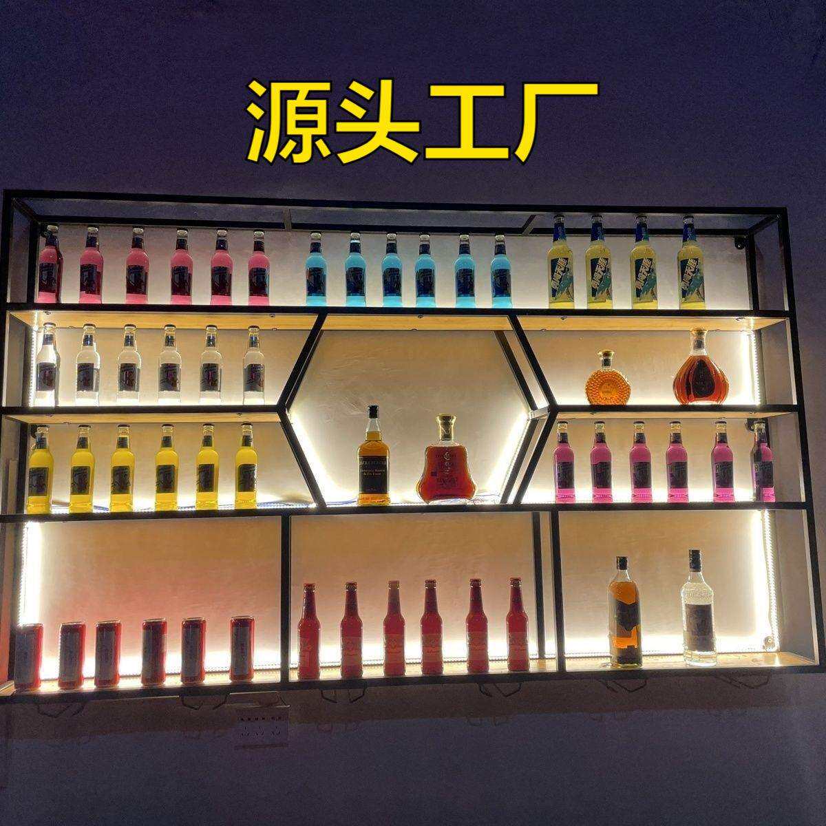 酒柜酒架壁挂置物架餐厅时尚铁艺红酒架子酒吧墙上创意展示架挂式