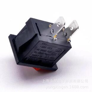 厂家直销上海永星KCD3复位两脚黑红小家电跷板开关
