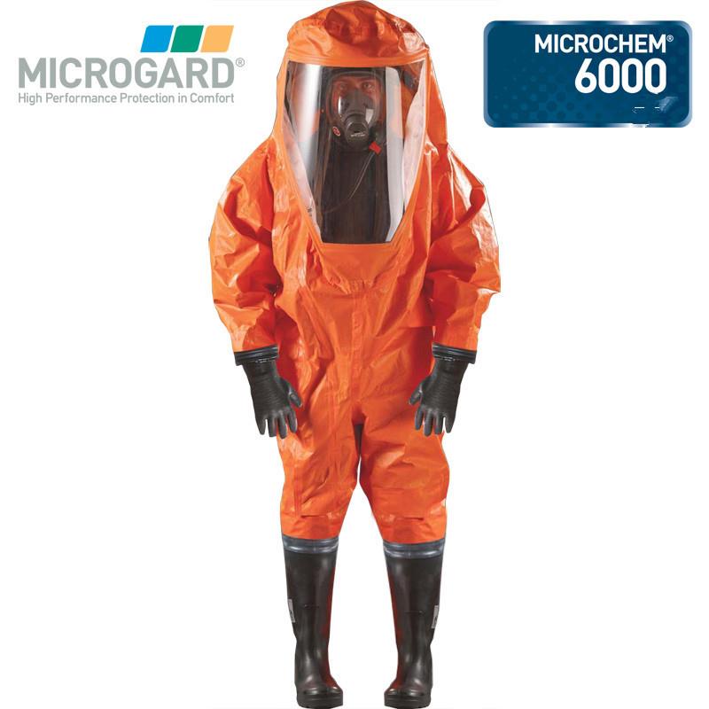 微护佳6000型重型气密全封闭连体防化服A级防液氨防化学品防护服