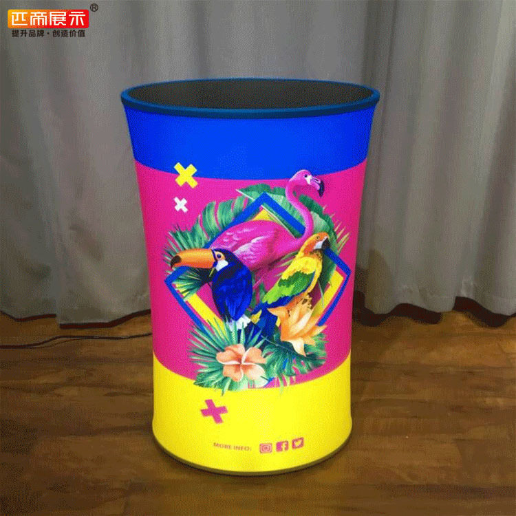 卡布灯箱接待前台展会议广告椭圆派对led灯促销台展示架厂