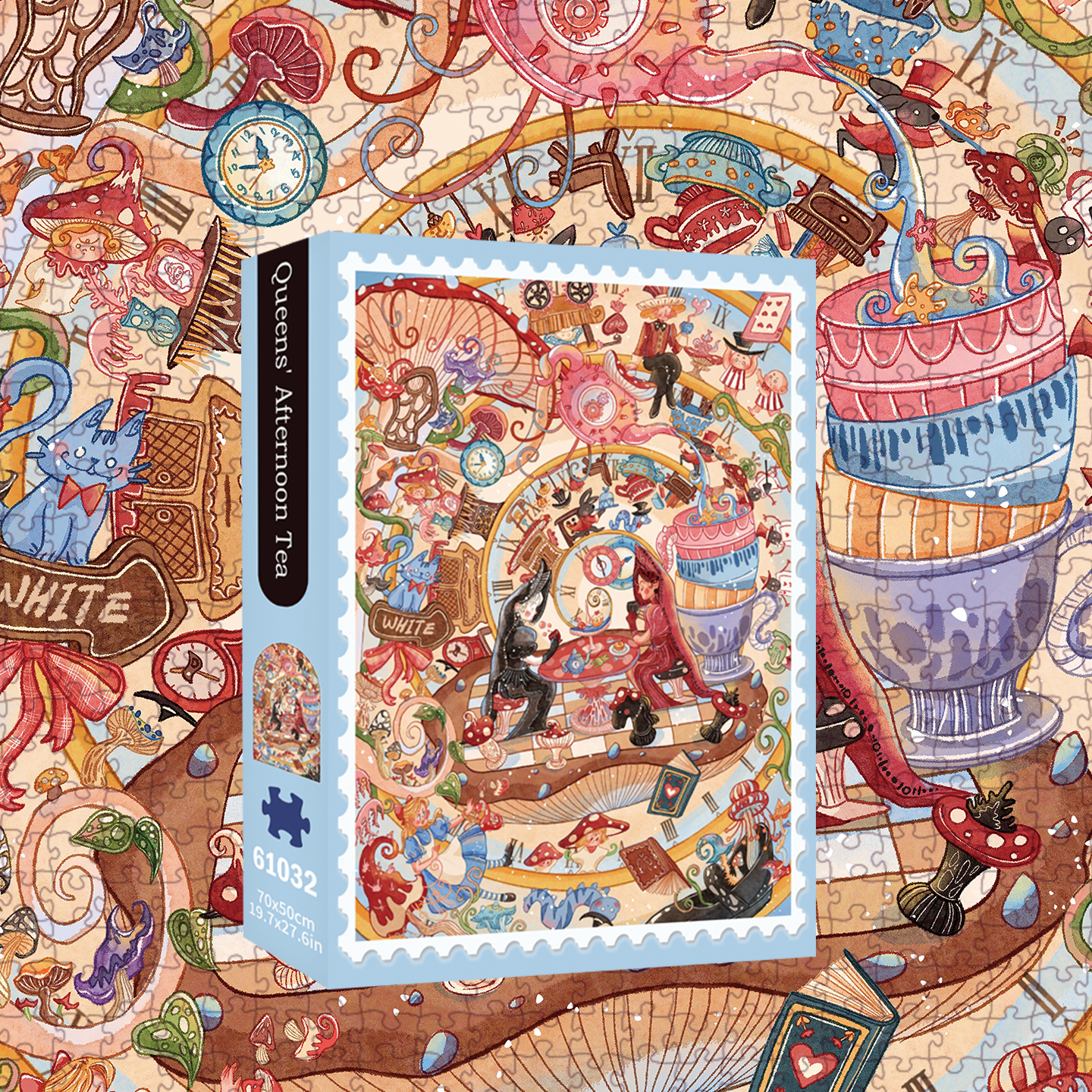 红白皇后下午茶1000片拼图丝绒