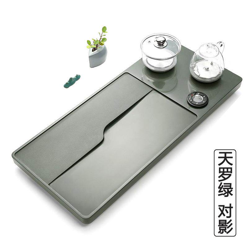 高档天然天罗绿茶盘茶台全自动电器一体烧水家用办公整块原石茶海