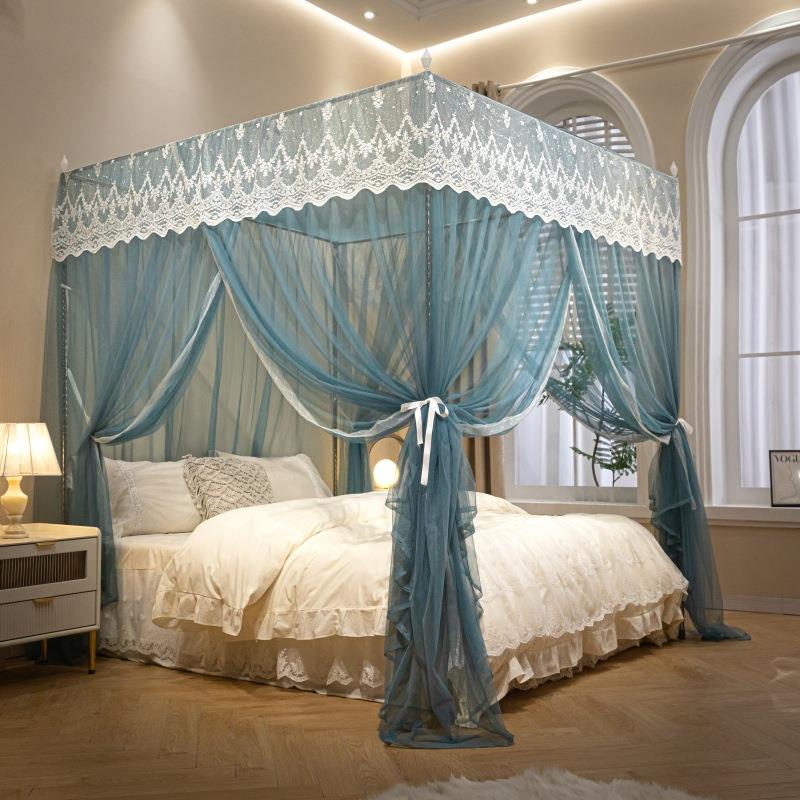 2025夏季新款宫廷式蚊帐落地加厚加密防蚊罩家用卧室宿舍公主床帘