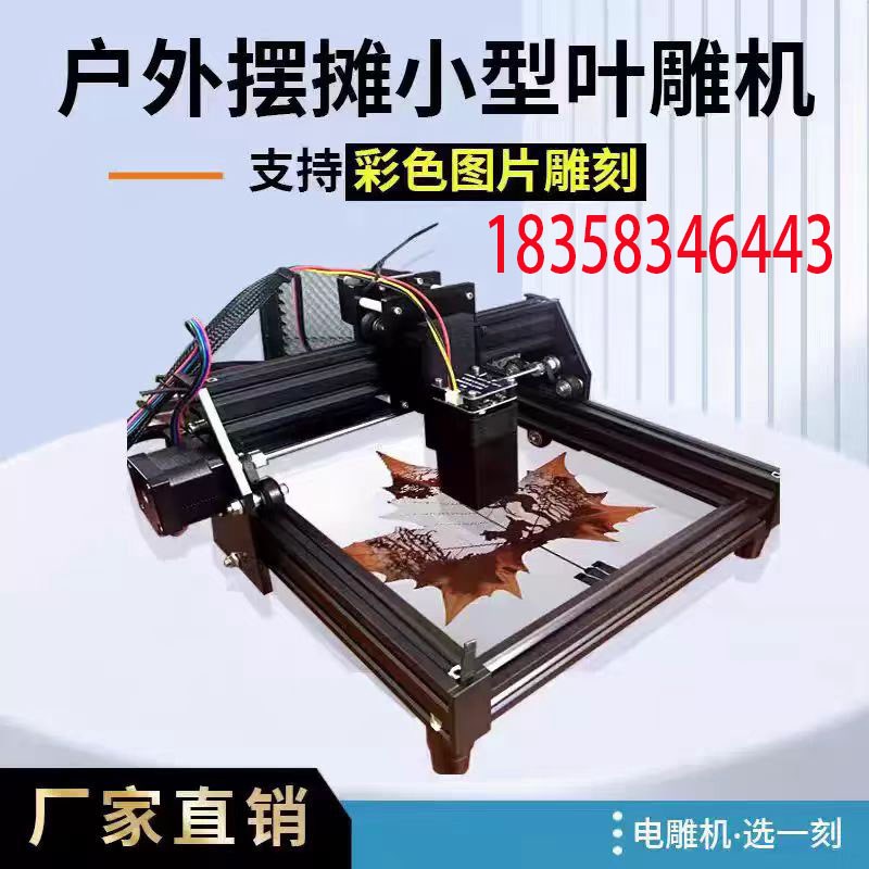 网红树叶激光雕i刻机设备摆摊小型全自动打印叶子雕照片机器叶雕
