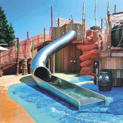 户外大型不锈钢组合滑梯儿童无动力游乐设备景区公园非标设施厂家