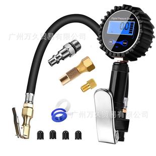 轮胎充气表数显打气表充气测压放气美法式轮胎充气数字表大屏准
