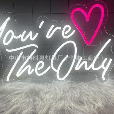 跨境亚马逊led霓虹灯hello gorgeous墙面发光字母装饰good vibes