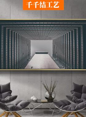 凝注视角 现代简约建筑装饰画大幅工业风办公室挂画横幅别墅壁画
