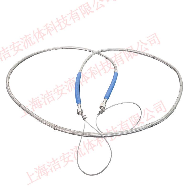 不锈钢高压金属软管30 25Mpa氢气软管 高压盘管带钢丝防护绳软管