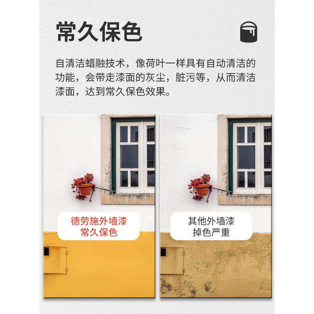 25KG外墙漆防水防晒自刷乳胶漆水泥墙面涂料家用彩色户外油漆室外