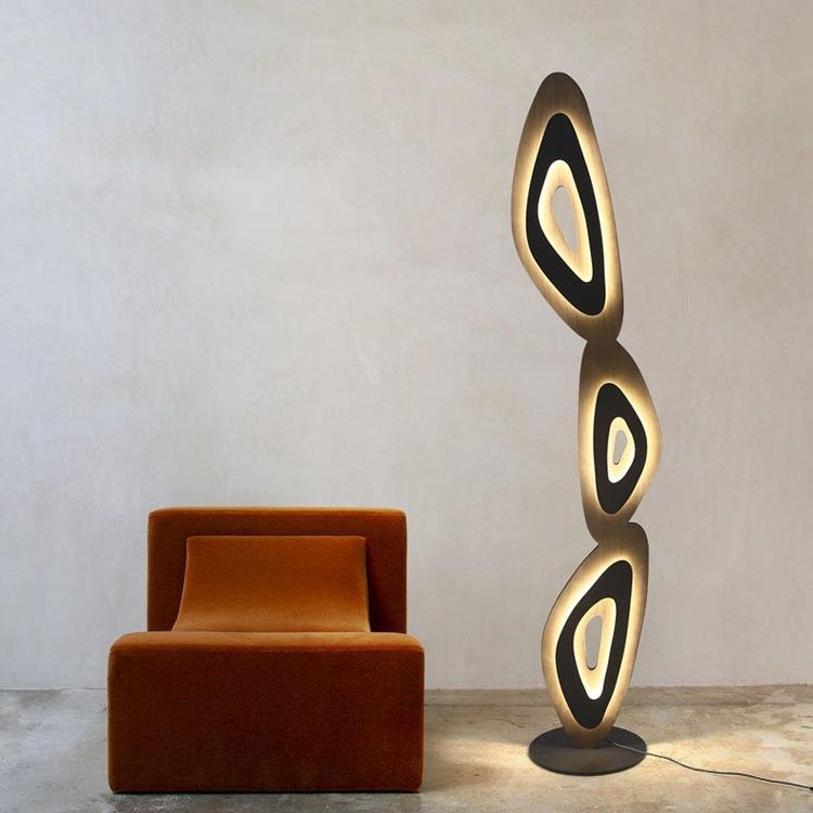 现代简约设计师样板房客厅落地灯售楼处装饰光影艺术创意书房地灯