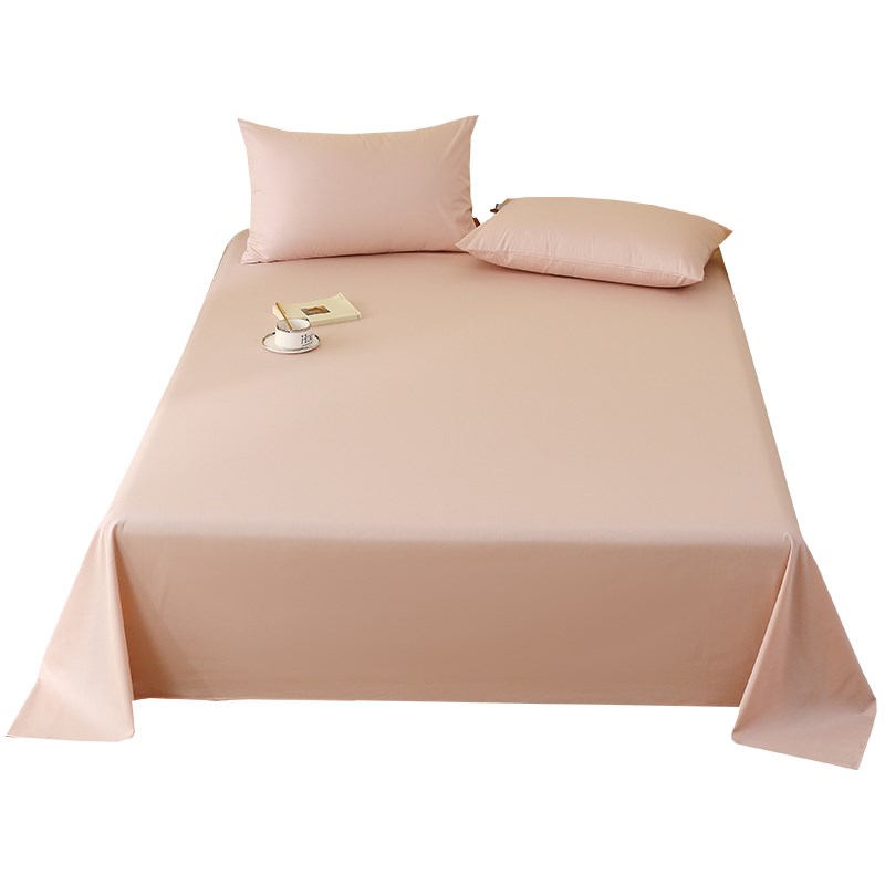长绒棉床单单件100全棉纯色被单枕套三件套A类母婴级2024新款