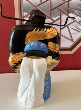 非遗泥人张摆件-包公包青天包拯摆件办公桌摆件送法院法官领导