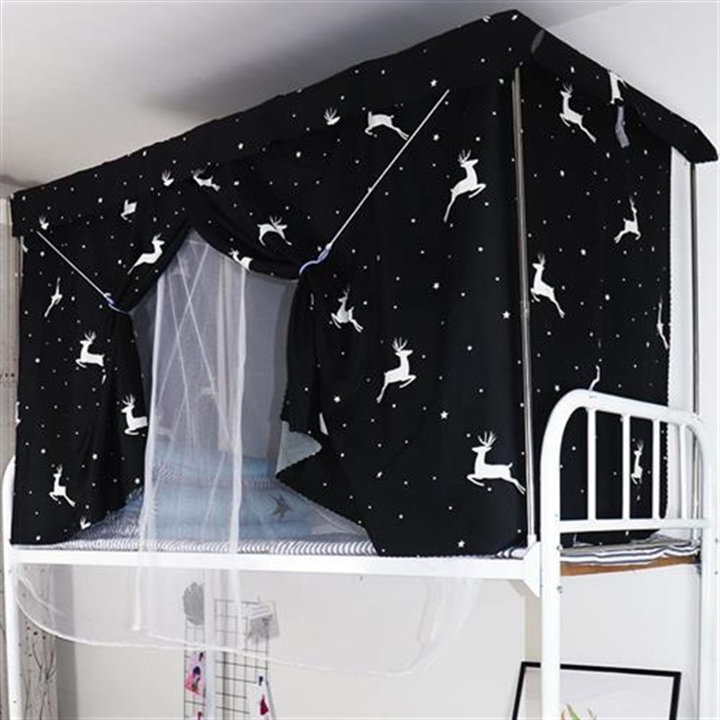 现货学生宿舍两用床帘一体式蚊帐寝室单人床遮光布上铺