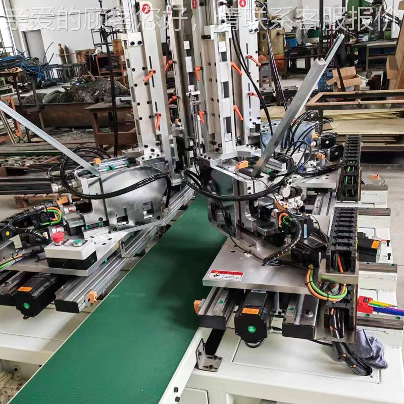 全自动角钉框四机数机控钉角机无缝画木工械框设备45度拼框JS四位