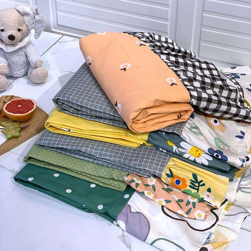 厂家全棉枕套床单3件套小清新单品套件1.5床1.8床摆地摊搭档