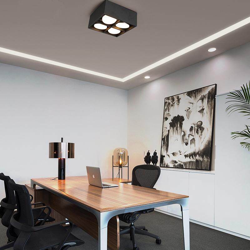 LED筒灯明装吸顶灯四头斗胆灯盒仔灯客厅无主灯照明