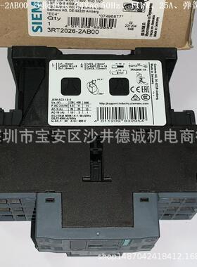 3RT2026-2AB00 接触器 线圈电压24Vac 50Hz、11 kW、弹簧型端子