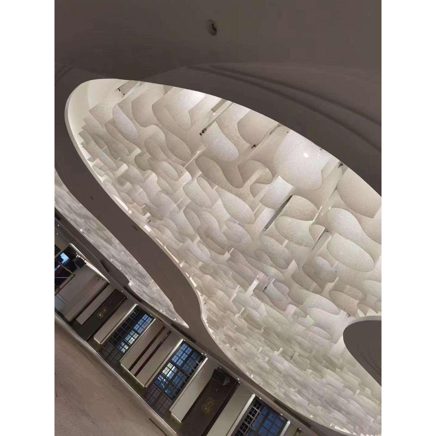 酒店大堂造型亚克力异形大吊灯欢迎甲方设计公司来图来样咨询考察