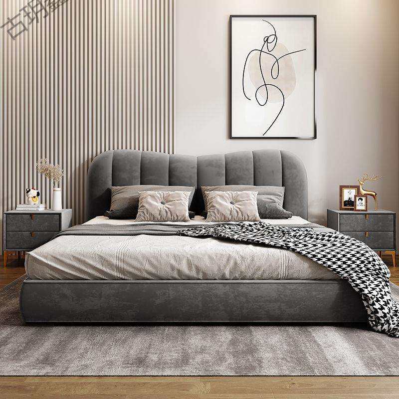 意式科技布床双人主卧婚床小户型简约布床年新款奶油风床,鲜花速递/花卉仿真/绿植园艺,割草机/草坪机,淘宝优惠券,粉丝福利购,淘宝优惠卷