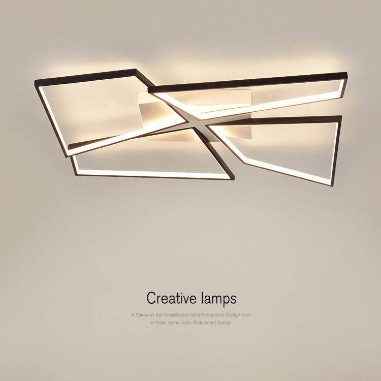 极简卧室吸顶灯简约现代创意方框房间灯新款led主卧餐厅中山灯具