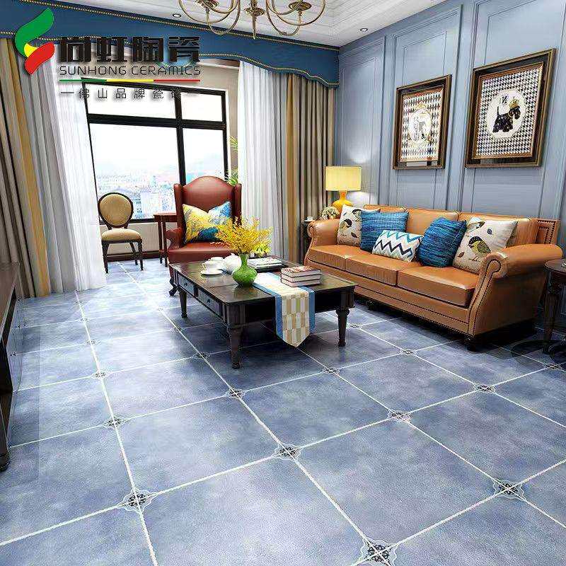 佛山仿古砖600圆角砖 欧式客厅美式地砖地中海田园直角复古瓷砖