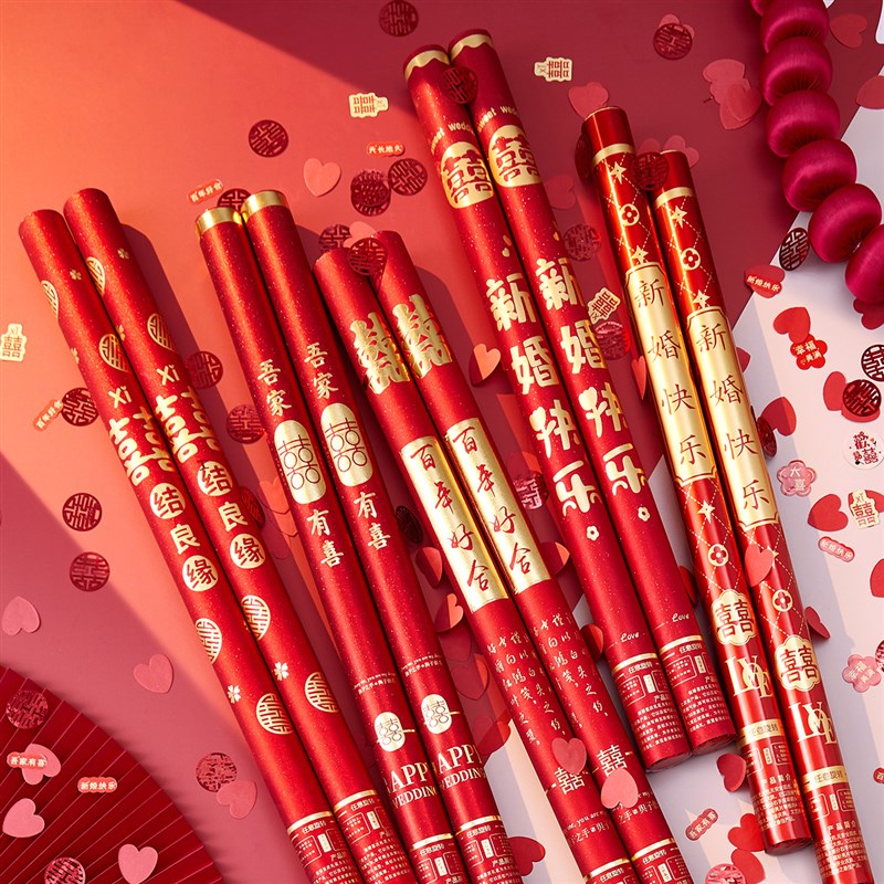 2024新款礼花筒结婚手持礼炮彩带订婚喷花筒彩炮拍照Y出片用品大