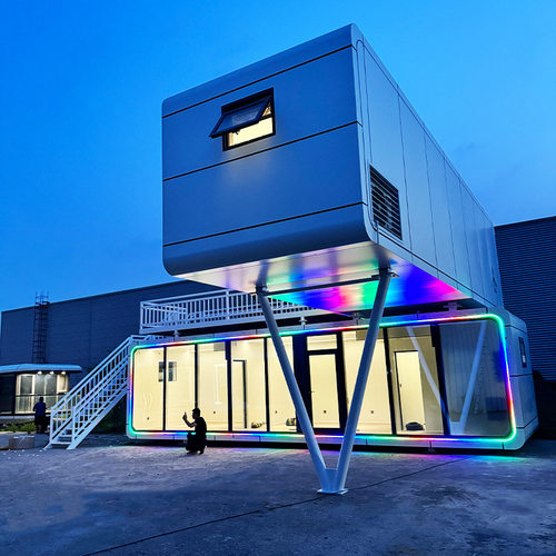 双层集装箱房户外售楼处展示厅模块化组装精装修高档住宿阳光房