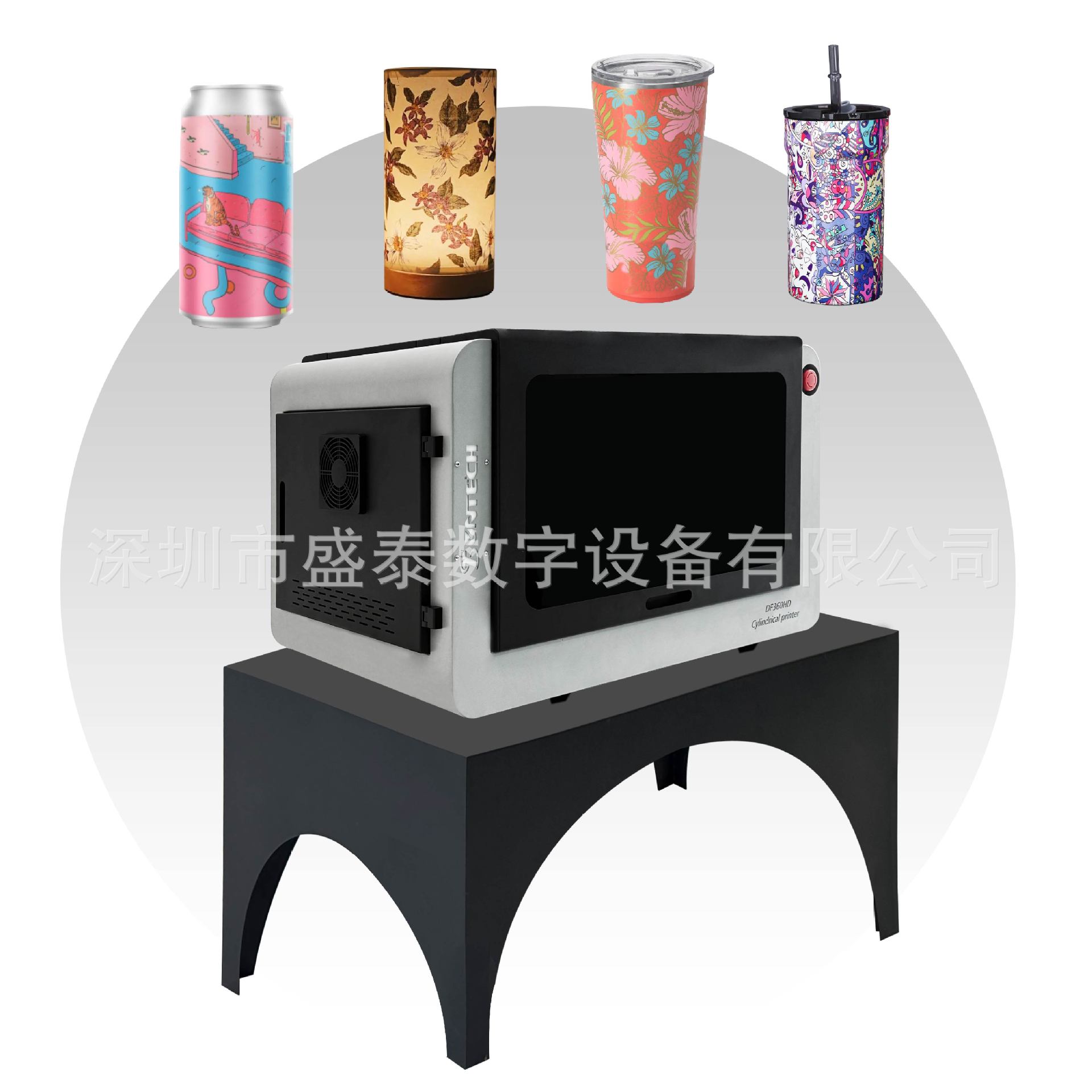 玻璃杯uv打印机3d浮雕喷绘机器uv喷绘机塑胶杯圆柱体印刷保温杯