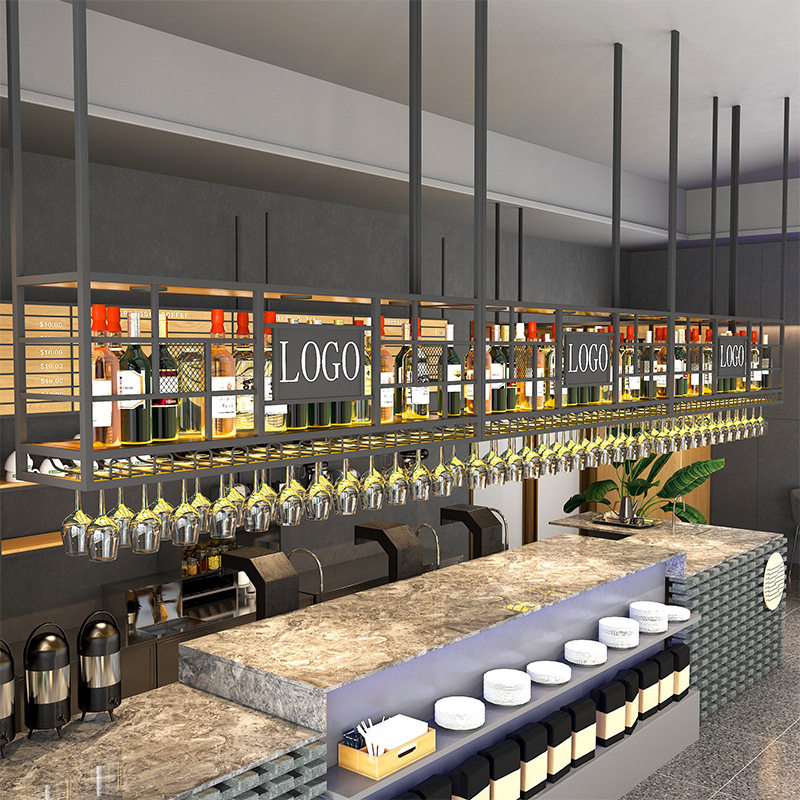 酒吧吧台悬挂吊架酒架置物架铁艺吊柜倒挂式酒杯架酒柜吊挂装饰架,商业/办公家具,红酒架/柜,淘宝优惠券,粉丝福利购,淘宝优惠卷